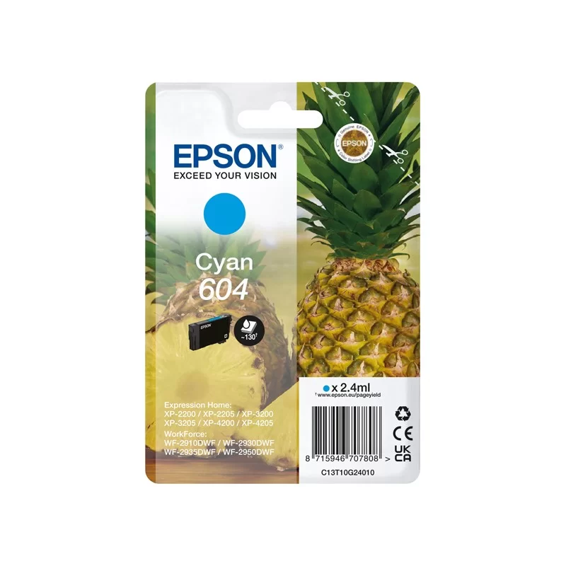 Epson Cartuccia 604 Ananas Ciano 2,4 ml