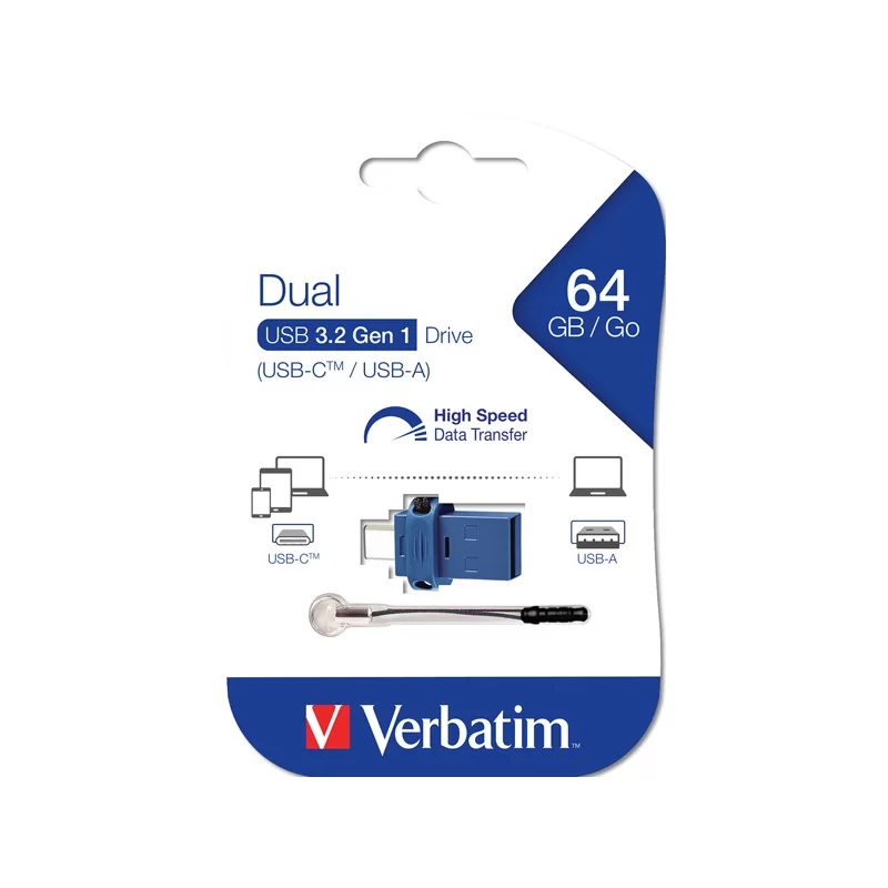 Verbatim USB Drive 3.0 Store ´N´ GO Dual Drive 3.0 / USB C 64GB