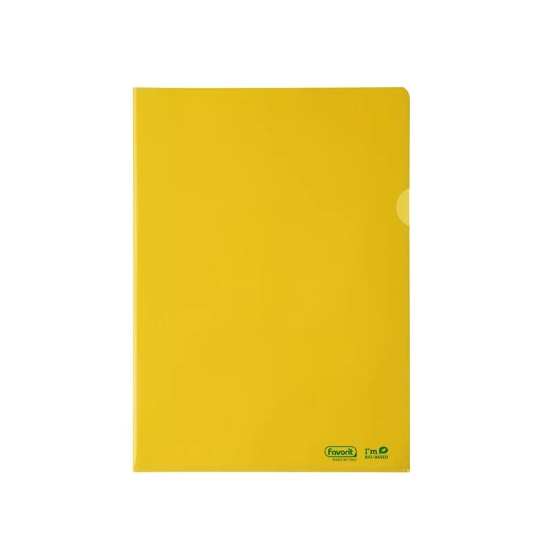 25 cartelline a L 22X30 PE Bio-Based giallo liscio superior Favorit