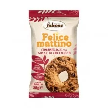 Biscotti ciambelline con gocce di cioccolato 38gr Falcone (Conf.44)