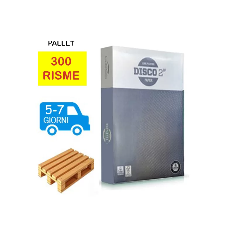 Bancale Carta per fotocopie A4 Disco 2 up 75 gr Burgo Distribuzione risma 500 fogli (Pallet 300 risme)