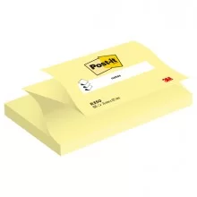 BLOCCO 100fg Post-it® Super Sticky Z-Notes R350 Giallo Canary™ 76x127mm (Conf.12)