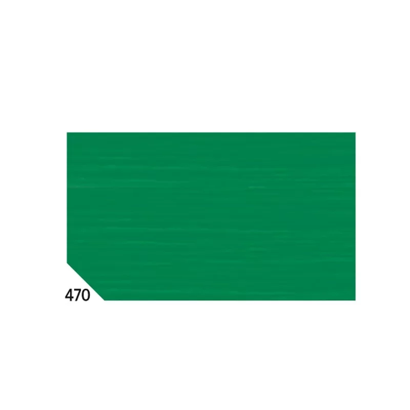 10RT CARTA CRESPA VERDE BANDIERA 470 (50X250CM) 48gr/m² Rex Sadoch