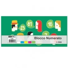 SET 10 BL. DA 100 NUMERI (BLOCCO NUMERATO 1-1000) 6X13 E5407 (Conf.5)