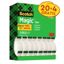 Promo pack 20+4 nastro adesivo Scotch® Magic™ 810 19mmx33mt