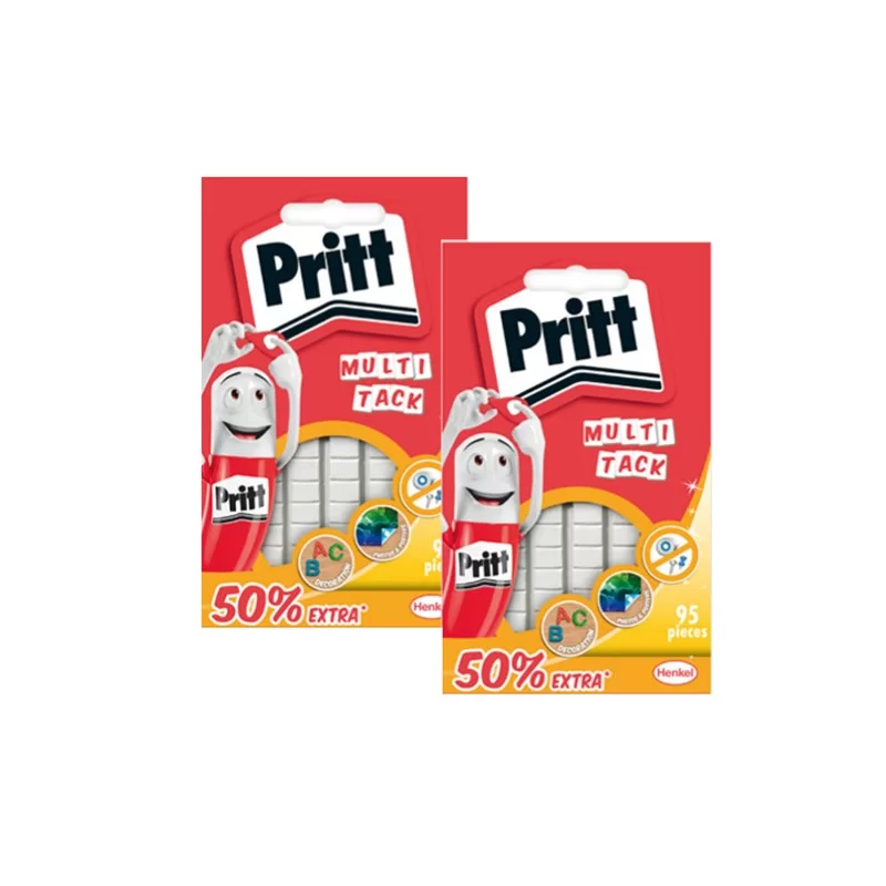 BLISTER 95 GOMMINI ADESIVI UNIVERSALI BIANCHI MULTI-TACK PRITT