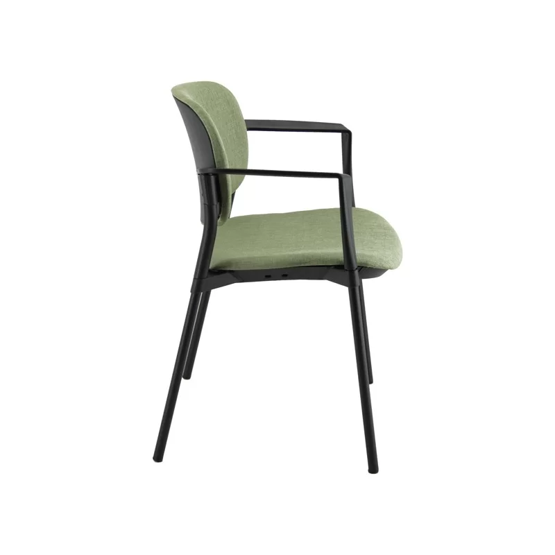 Poltroncina visitatore Step SPNSBR verde bruciato con braccioli inclusi