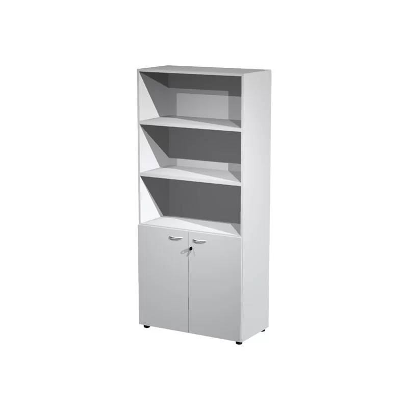 ARMADIO MODULARE A 2 ANTE BASSE 90x45,8cm - H200cm GRIGIO