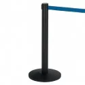 1 COLONNINA SEGNAPERCORSO NERA con nastro 200cm BLU ALFA (Conf.2)