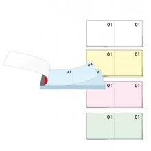 BLOCCO NUMERATO 1-100 colori assortiti 13x6cm art. 12/10B BM (Conf.10)
