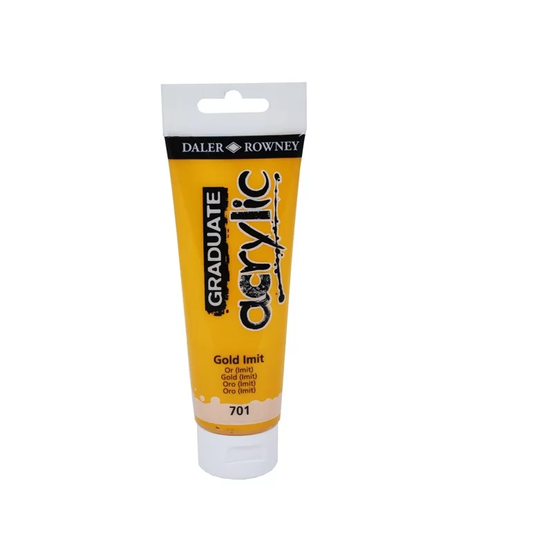 Colore acrilico fine Graduate tubo 120ml oro imit. Daler Rowney