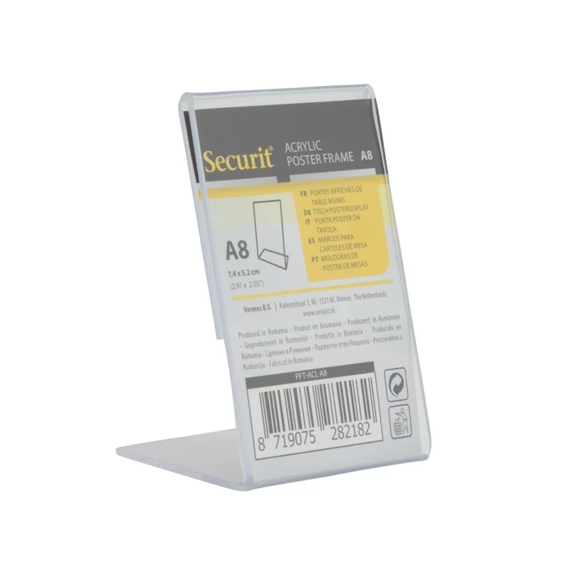 Display a L 8x5,2x4,1cm (A8) Securit