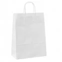 25 shoppers carta 14x9x20CM bianco neutro cordino