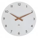 Orologio da parete Ø30cm bianco/legno HorMilena Alba