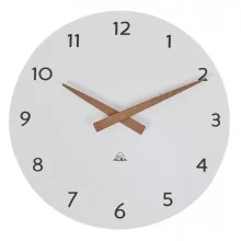 Orologio da parete Ø30cm bianco/legno HorMilena Alba