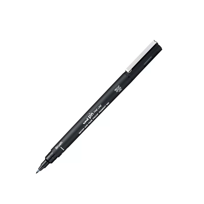 Pin fineliner nero punta Brush Uni Mitsubishi (Conf.12)