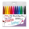 Astuccio 12 Sign Pen Brush colori assortiti Pentel