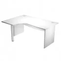 Scrivania Compact SX fianco melam. + supp.met. L160cm Bianco - AgorA' Direction