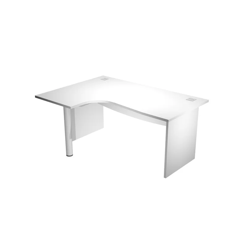 Scrivania Compact SX fianco melam. + supp.met. L160cm Bianco - AgorA' Direction