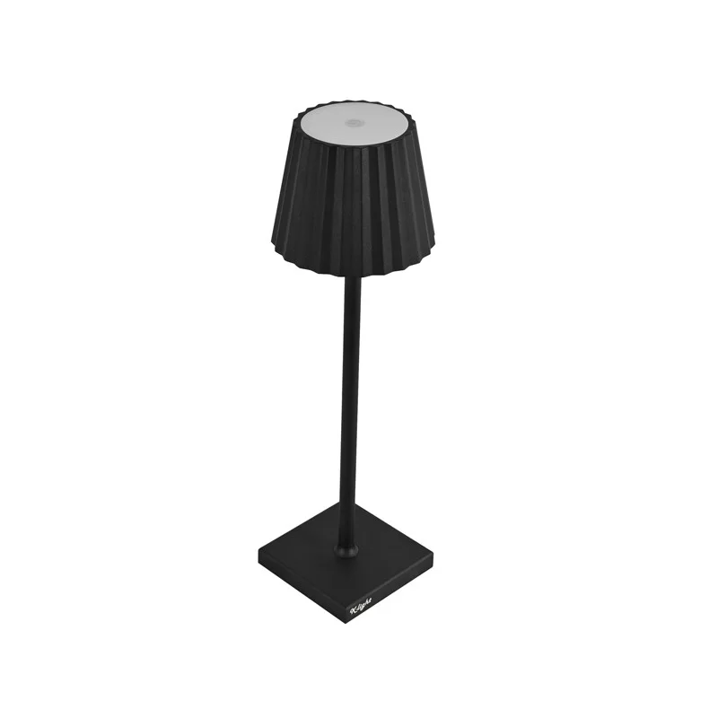 Lampada da tavolo a LED in alluminio e PMMA nero