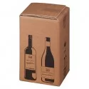 10 Scatole per quattro bottiglie Wine Pack 21,2x20,4x36,8 cm
