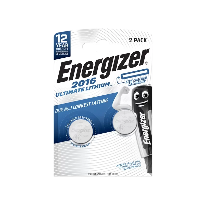 Blister 2 pile CR2016 Ultimate Lithium - Energizer Specialistiche